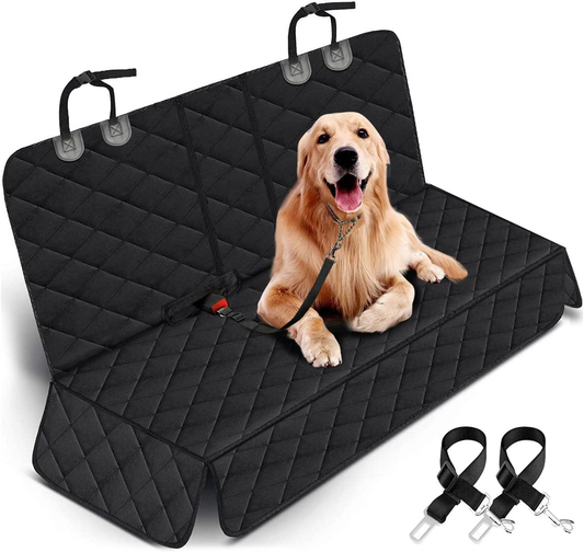 Waterproof Dog Car Seat Cover, Bench Car Seat Protector For Dogs , Non-Slip Seat Cover Fits Middle Armrest for Most Cars Trucks Suvs - Black